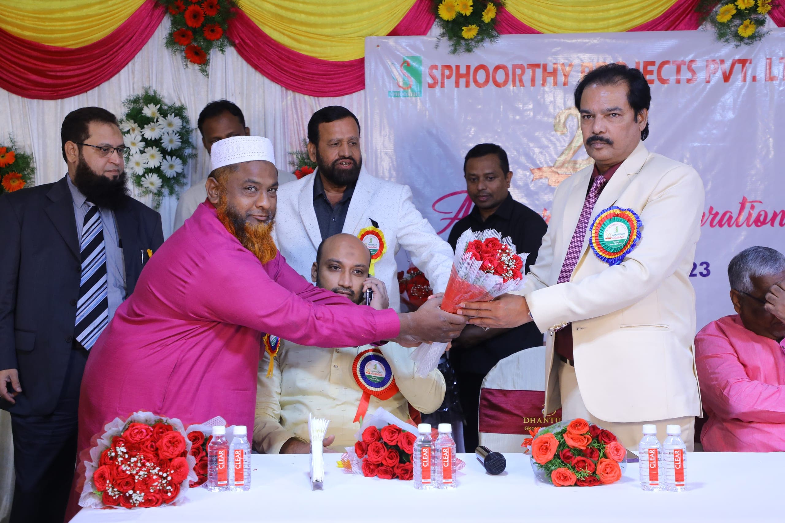 Sphoorthy Projects anniversary celebration with guests